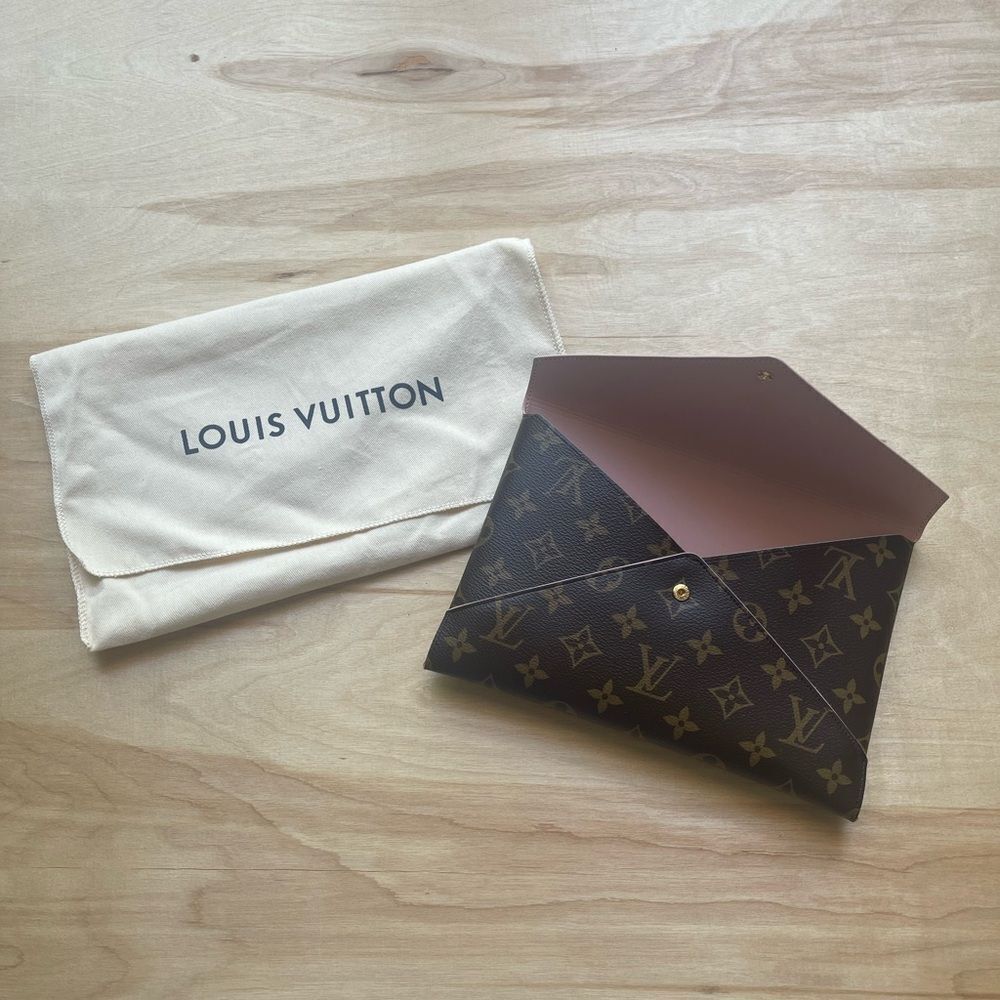 Louis Vuitton Pink and Brown Clutch - Picture 2 of 8
